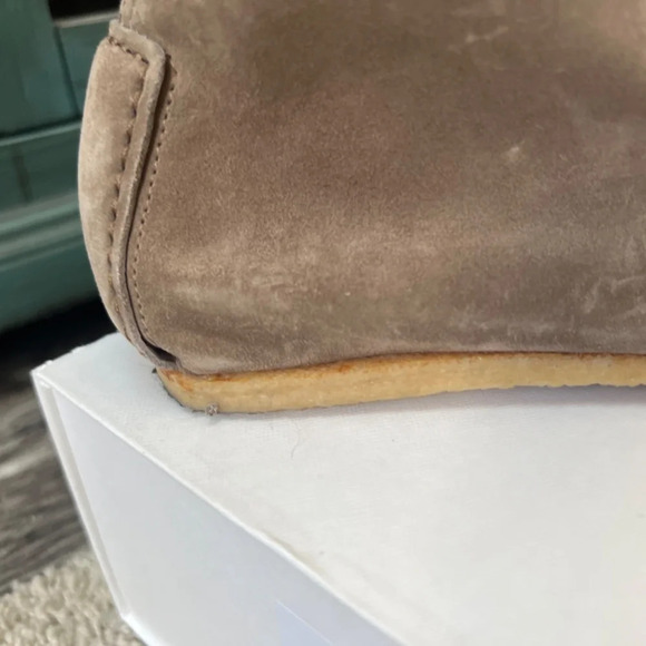 Isabel Marant Morley Taupe Suede Studded Moccasins Ankle Boots 38 / 8 - Picture 6 of 13